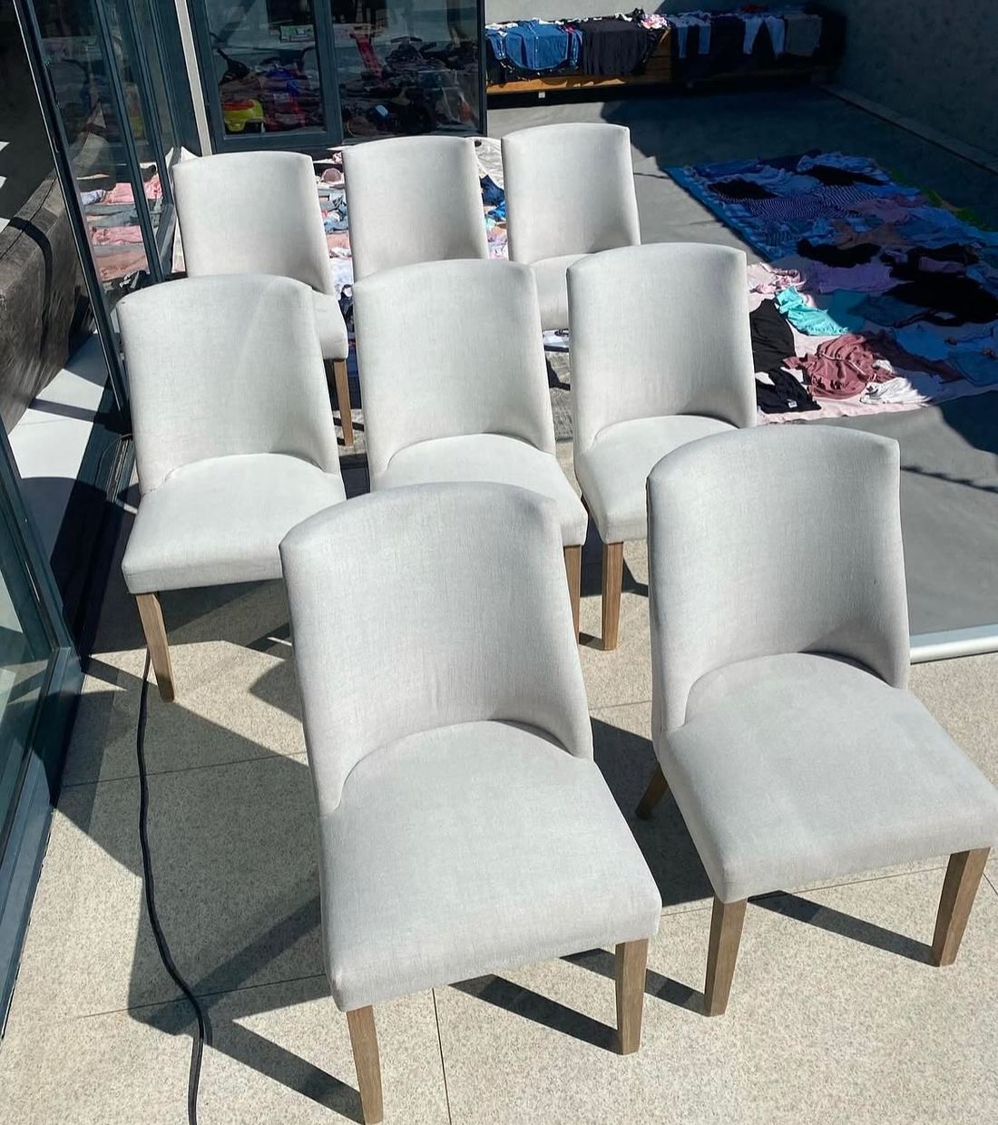 Dining Chair Set — 8 Seats — after cleaning by Dynamic Express Consultants