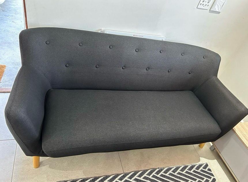 Charcoal 2-Seater Refresh — after cleaning by Dynamic Express Consultants
