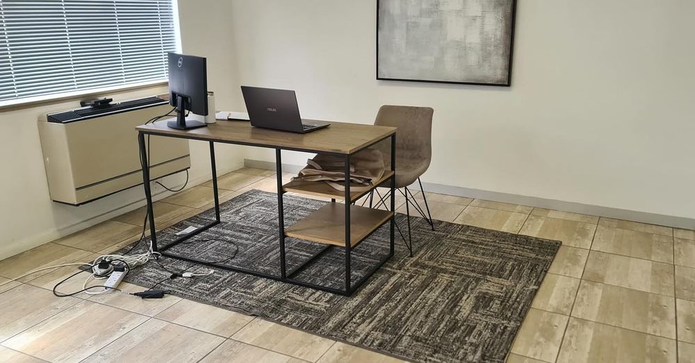 An office workspace serviced under a nightly cleaning contract